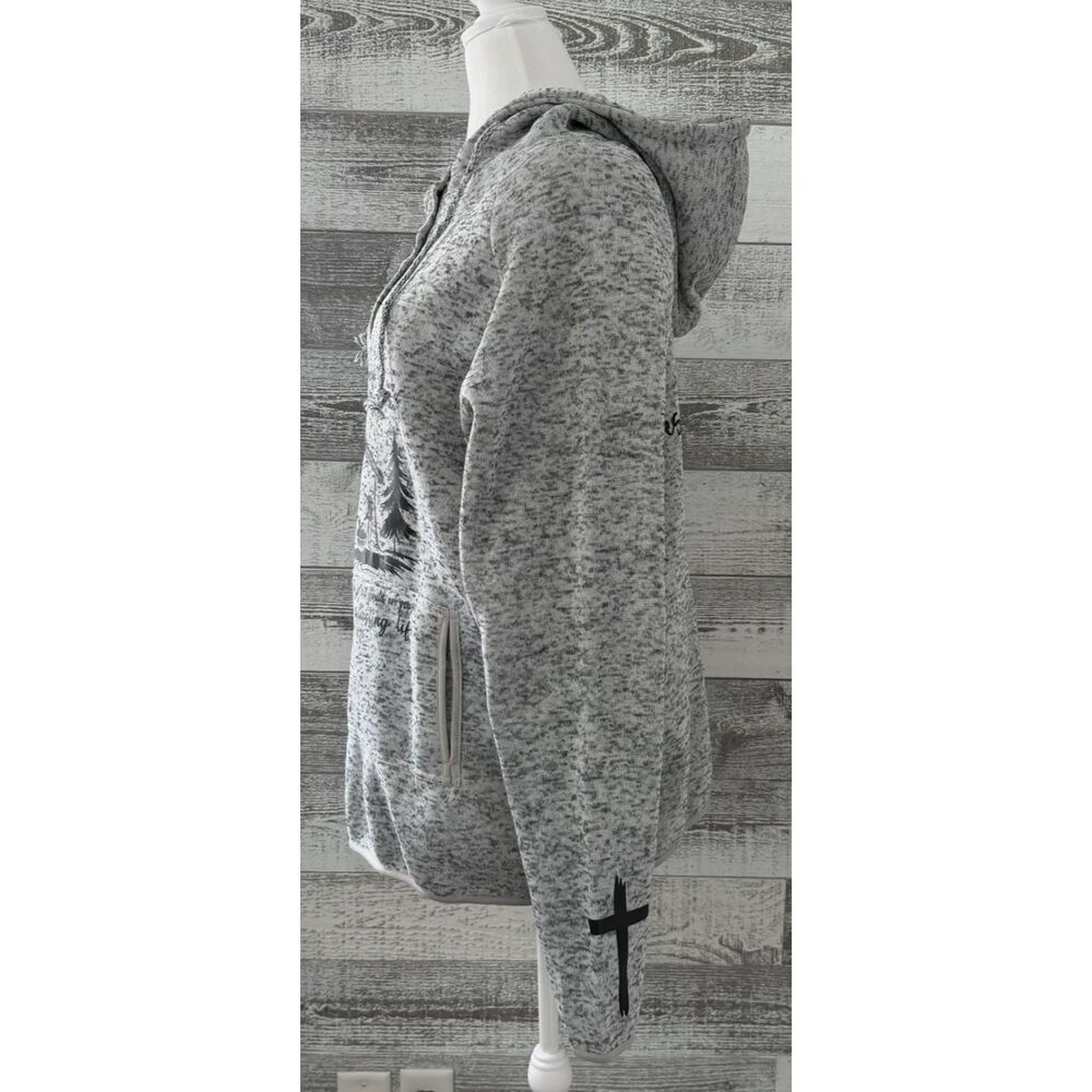 Unisex Hoodie- For God so Loved the World- Faith Sweatshirt Size L/XL - Picture 4 of 11
